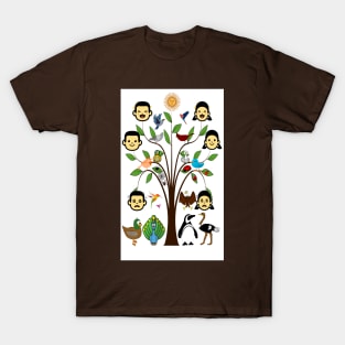 Human tree with birds T-Shirt